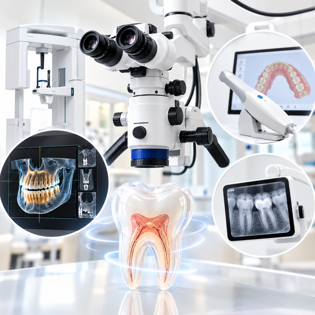 미세 현미경과 3D CT, 엑스레이, 구강 스캐너